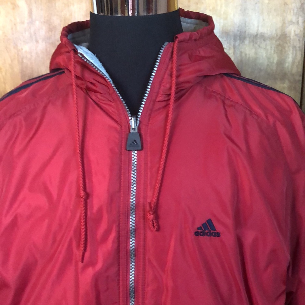 Reversible Adidas Fleece/Nylon Jacket. Size XL. - Picture 2 of 6